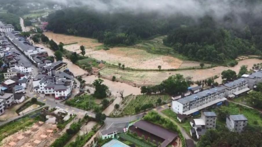 江西石城遭遇強降雨 部分鄉鎮低窪地區被淹