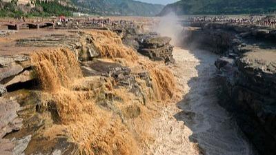 黃河壺口瀑布陝西側“安全牆”已拆除 當地：採取多措施降低安全隱患