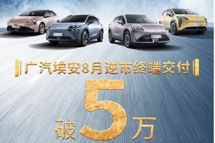 廣汽埃安8月終端交付達52057輛 9月3日全國埃安車主免費充電