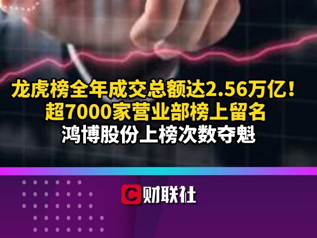 龍虎榜全年成交總額達2.56萬億！超7000家營業部榜上留名 鴻博股份上榜次數奪魁