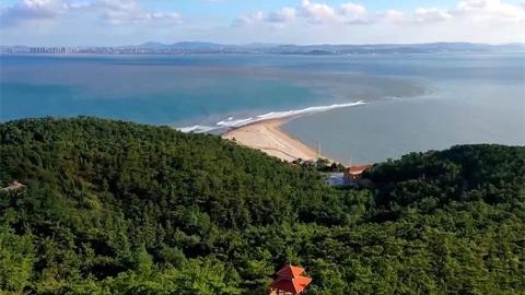 壯觀！大自然在黃渤海交匯處畫出“太極圖”