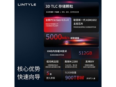 【手慢無】凌態1T SSD固態硬盤限時優惠270元