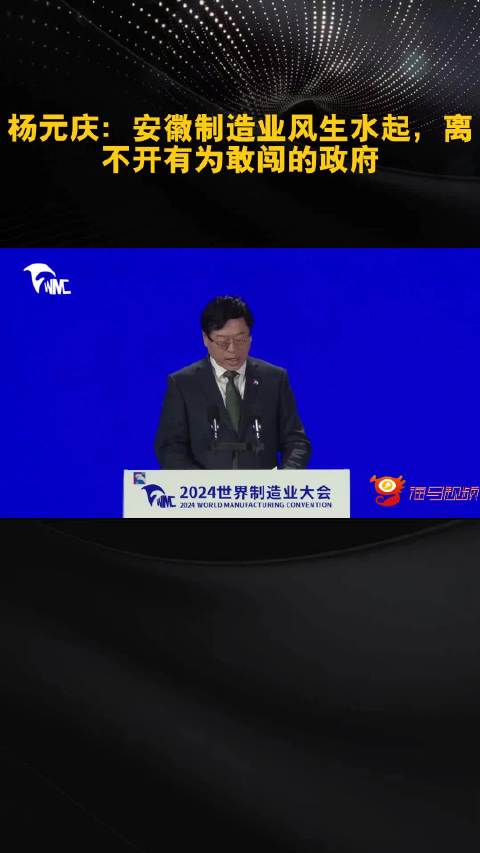 楊元慶：安徽制造業風生水起，離不开有爲敢闖的政府