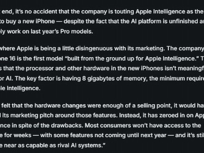 蘋果iPhone 16遭吐槽：AI功能成了擺設？