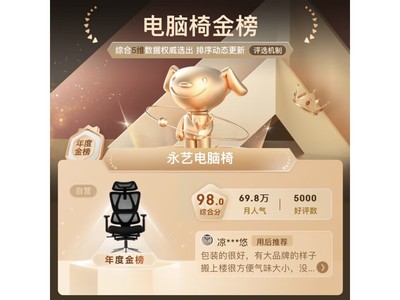 【手慢無】超值優惠！UE人體工學電腦椅到手價529元