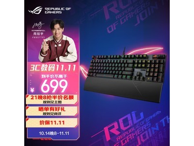 ROG 玩家國度遊俠2 RX PBT版 機械鍵盤 黑色紅軸 RGB