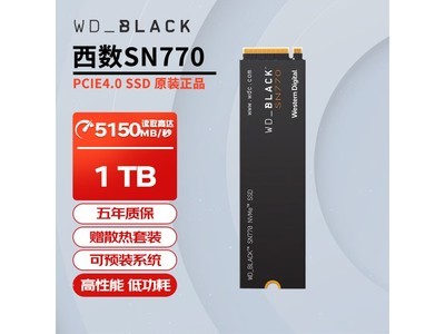 西部數據 SN770 NVMe M.2 固態硬盤 1TB