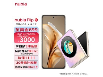 努比亞Flip 5G折疊屏手機到手價2415元！