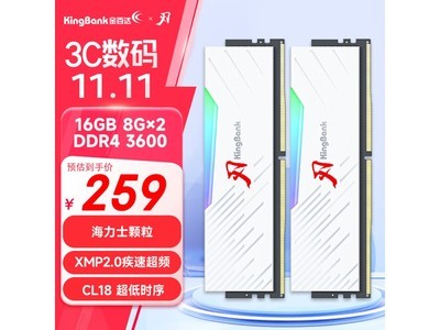 金百達白刃內存燈條32GB 3600MHz RGB只要217元