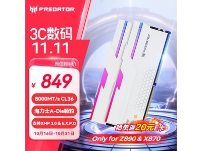 宏碁掠奪者內存條僅784元！速度直追PCle 5.0 SSD