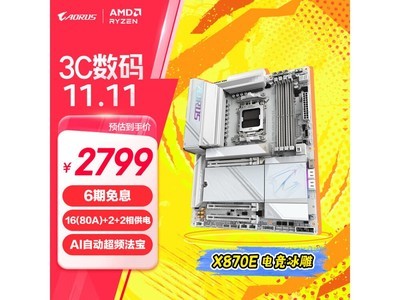 技嘉冰雕X870E AORUS PRO ICE主板 2799入手