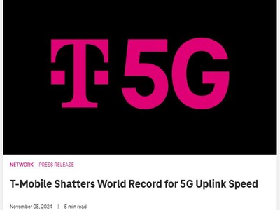 美國T-Mobile telecom創造新的5G上傳速度世界紀錄