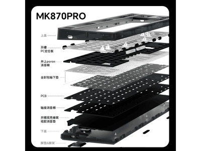 FL·ESPORTS 腹靈 MK870Pro 三模黑曜石套件，超值特惠309元