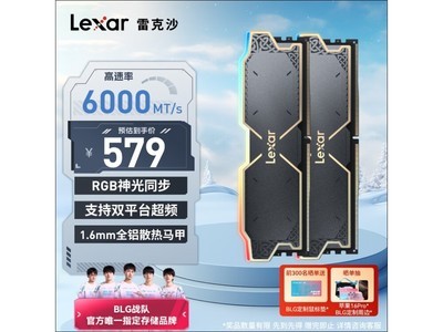 雷克沙 DDR5 6000 32GB 內存條 516元