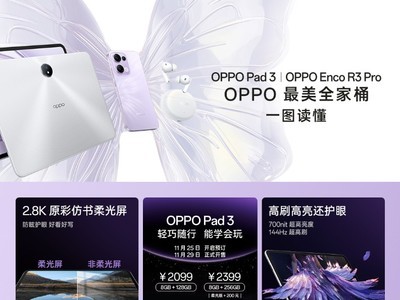 一圖看懂OPPO Pad 3新機